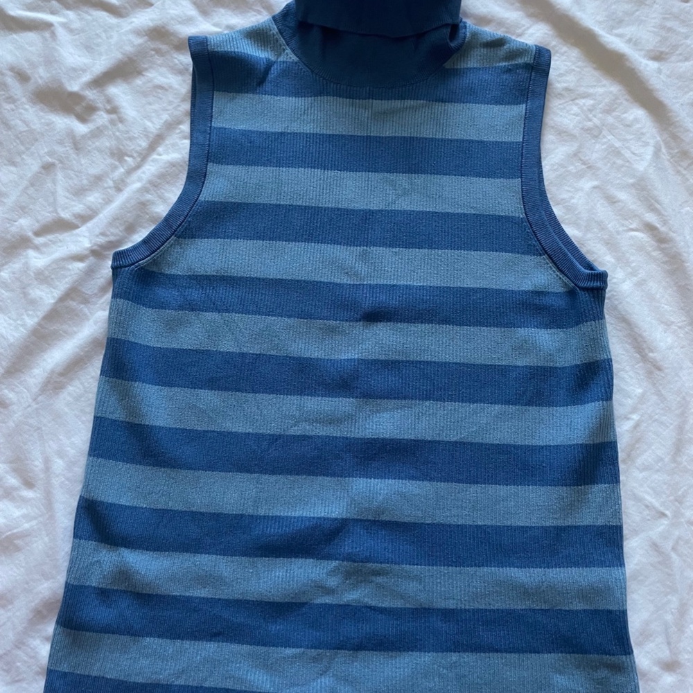 Michael Kors Silk Turtleneck Tank Top